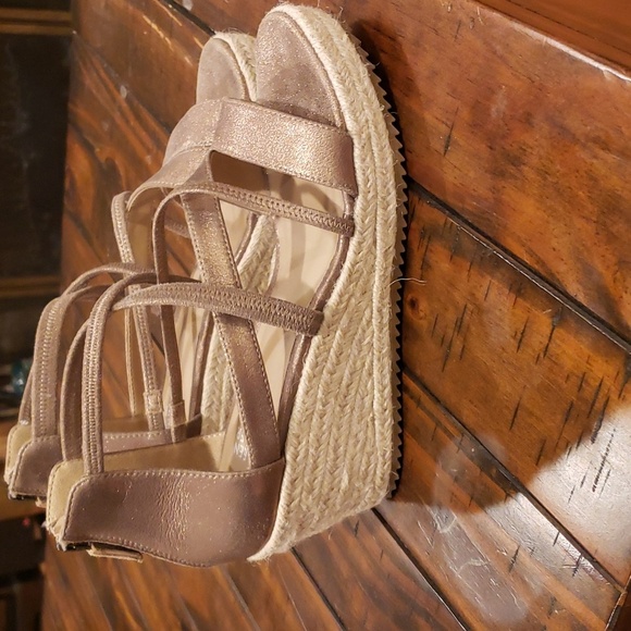 Eileen fisher wanda metallic suede espadrille - Picture 5 of 10